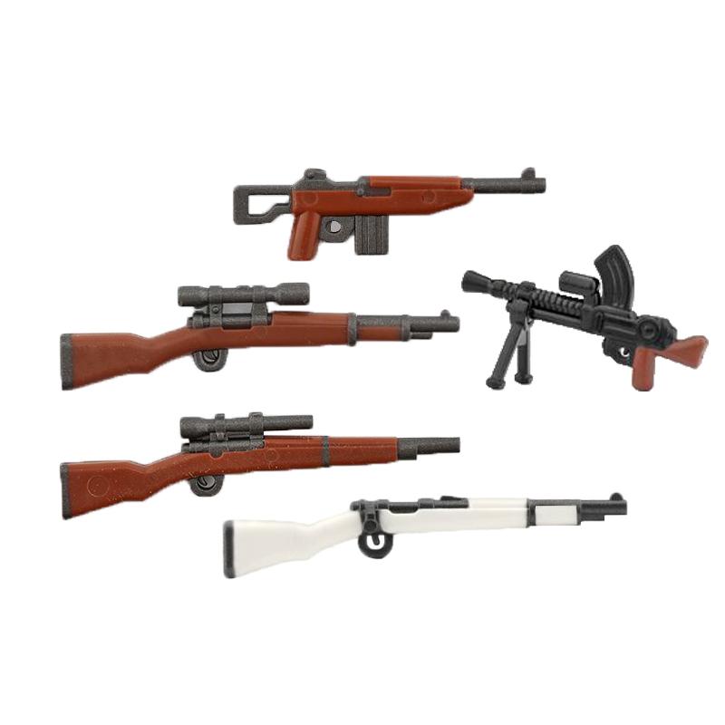 Military Building Blocks Accessories Soldier Figures Weapons Guns Mini Bricks USA Soviet Pistols Kids Toy Gifts Set R050