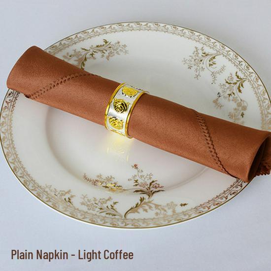 Pure Solid Color Hotel Restaurant Napkin - Red, White, Blue Flower Folded Design