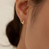 LUNNE 14k Moonlight Curve Earrings (14k Gold) #LFE51