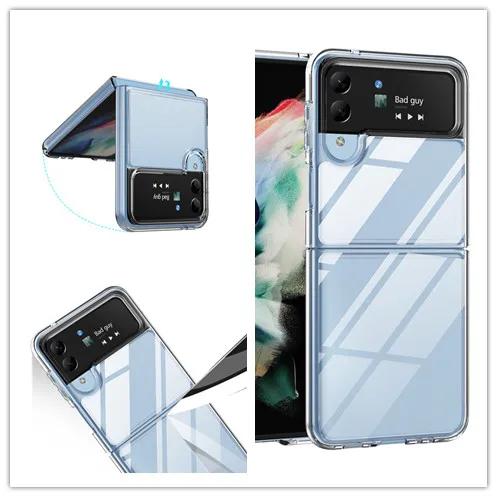 Clear Ultra Thin PC Case for Samsung Galaxy Z Flip 8 4 7 6 5 5G Flip7 FE Flip8 Flip4 Flip5 Flip6 Flip3 Flip 3 2 Anti-Knock Bag