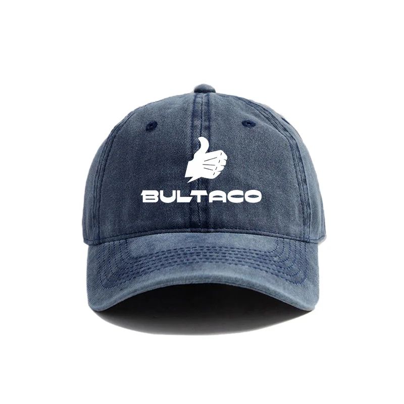 Bultaco Cemoto Motorcycles Baseball Caps Distressed Hats Cap Unisex Women Retro Outdoor Summer Adjustable Bultaco Hats