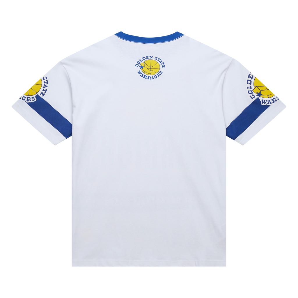 Mitchell Ness X NBA T Shirt Unisex White FC9265-GSWWHIT