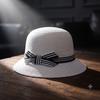 Straw bucket hat straw hat women's summer thin fisherman's visor women's sun hat fashion dome sun hat