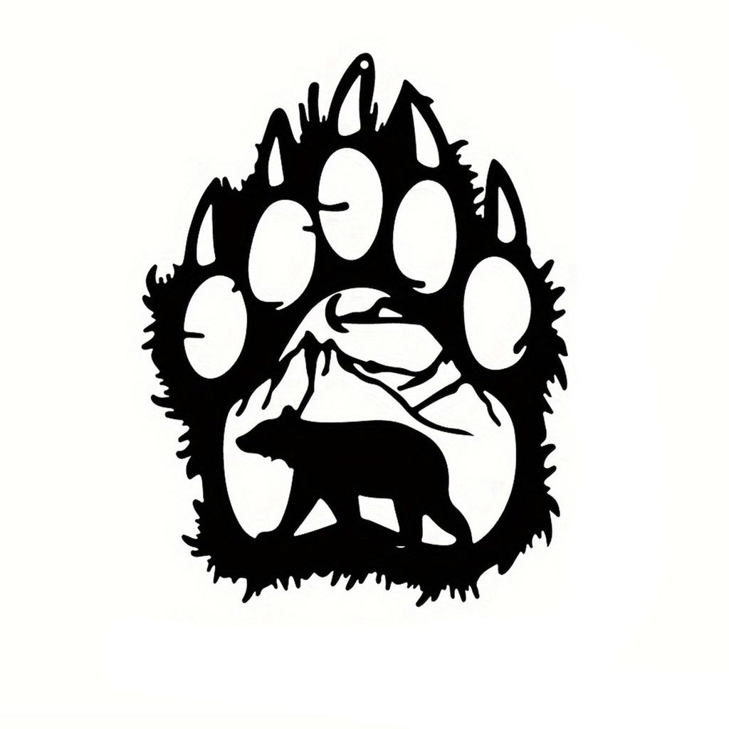 Metall Wanddeko Bärenpfote Wohnzimmerdeko Wandschilder Metall Wandkunst Innendekor Innen Außen Hängeobjekte