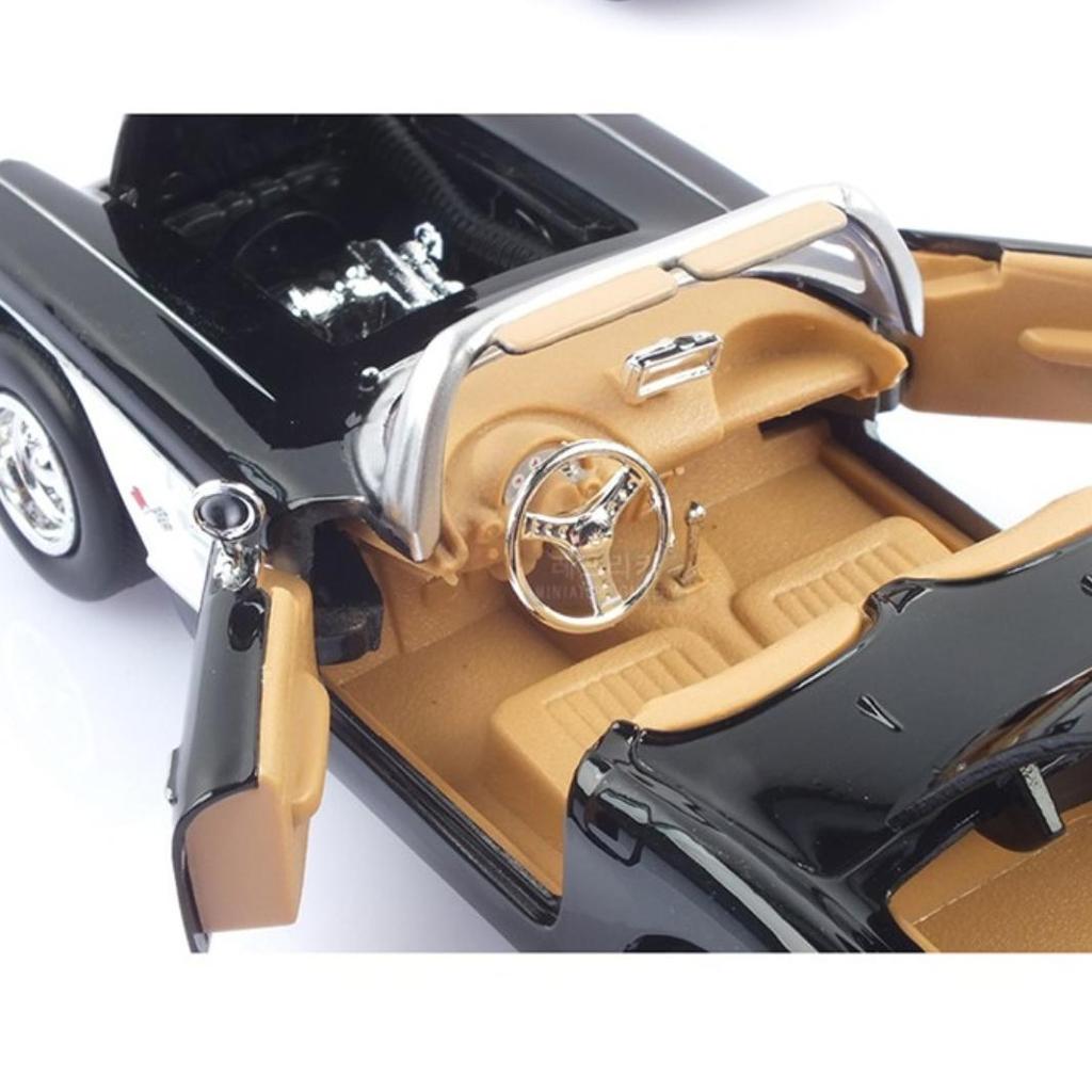 MOTORMAX 1:24 replika 1959. gada Chevrolet Corvette metāla automašīnas modelis MTX732166BK