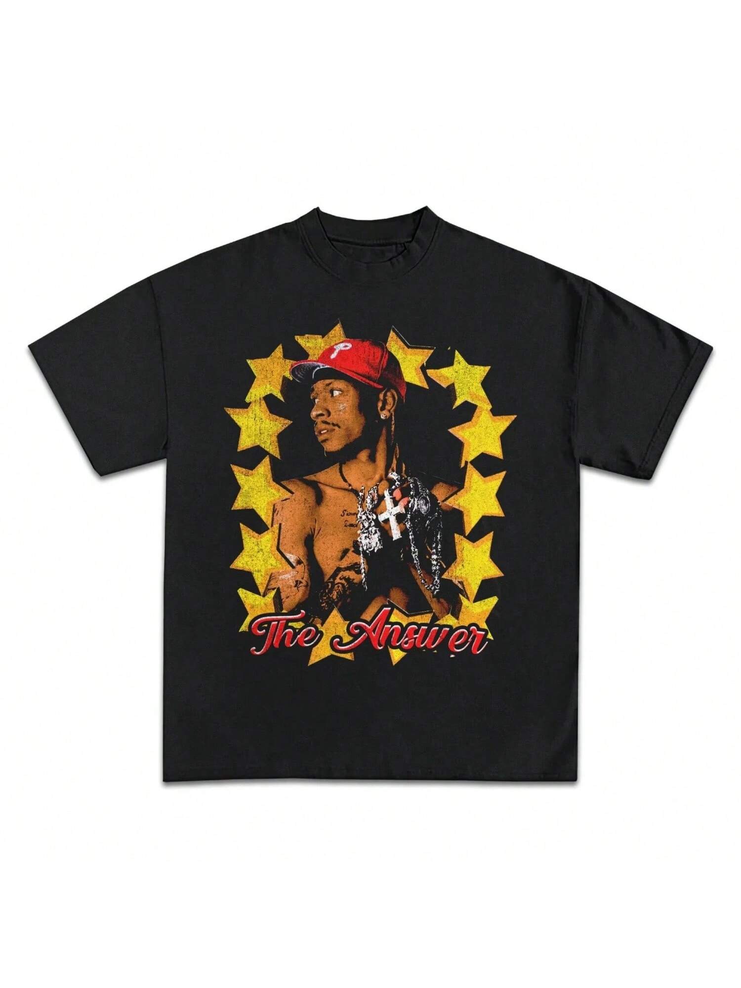 Basketball Star T Shirt unisex Wounisex Short Sleeve Cotton Tees American Retro Brand T-Shirt Summer Tops Streetwear S разноцветный