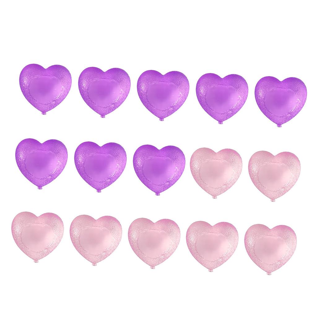 15PCS Reusable Cute Cartoon Heart Shaped Refreezable Washable Plastic S for Making Cold Drink