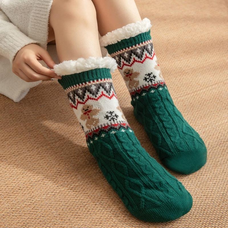 Warm Acrylic Winter Floor Socks Perfect For Elderly Kids Christmas Home Decoration Snow Sleep Essential