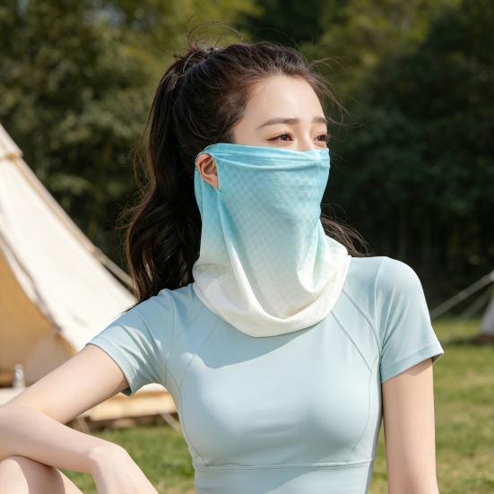 Summer Activities Face Guard Ice Silk Sunscreen Cover for Face Neck And Clavicle