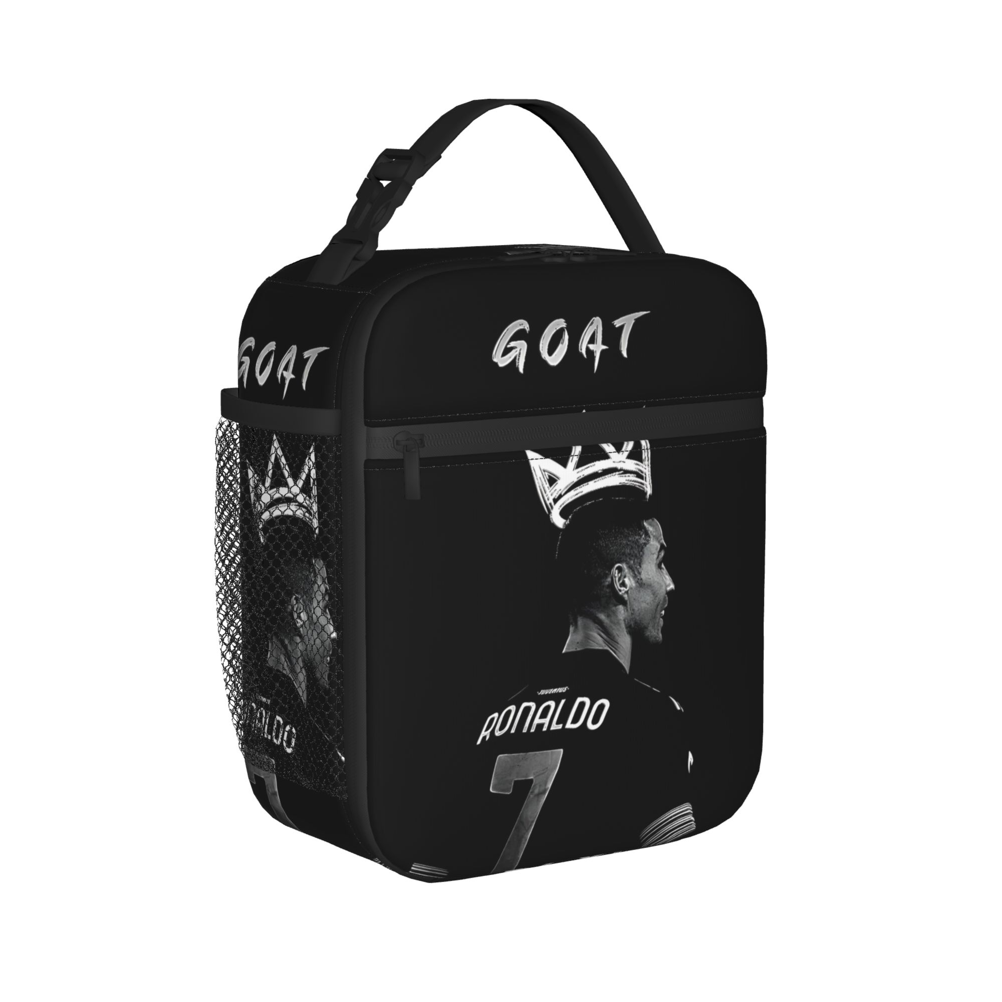 Siuuuuuu Ronaldos Cr7 Football Insulated Lunch Bag Thermal Bag Meal Container Soccer Large Tote Lunch Box Food Bag Work Outdoor One Size