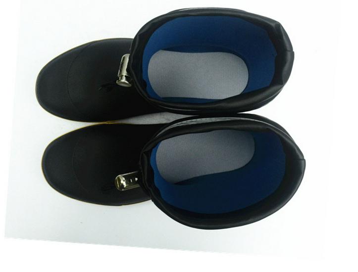 H013 Bottes de Pluie Mi-Tige pour Homme Doublées de Velours en Caoutchouc pour la Pêche et l'Extérieur - Style Japonais et Coréen