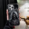 Tod Sensenmann Schädel Sense Weiche Handyhülle für iPhone 15 16 17 Pro Max 17Air 16E 14 Plus 13 12 Mini Stoßfeste Hülle Rückseite Sh