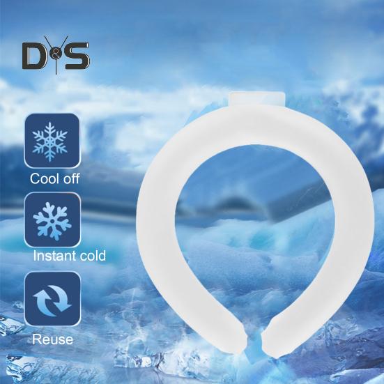 Sommer-Halskühlschlauch, tragbarer Halskühler, leichter, wiederverwendbarer Eiskältering, Outdoor-Prävention von Hitzschlag, tragbares Halswickelhalsband