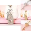 Sparkling Rhinestone Keychain Pendant Chic Accessory For Couples Creative Gift Idea