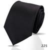 Men'S Premium Business Waterproof 8Cm Tie Polyester Trendy Sparkle 7.5Cm Pure Black Striped Hand Tie