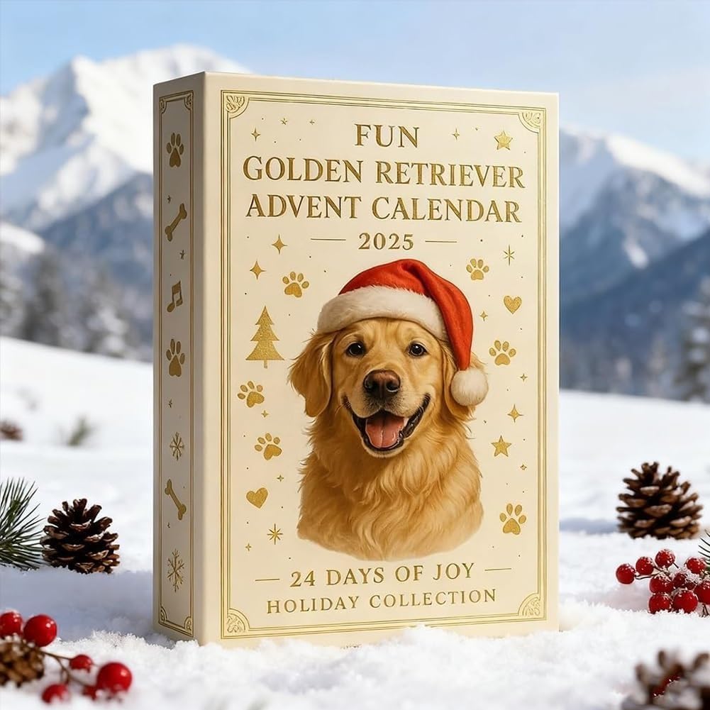 Christmas Dog Advent Calendar Acrylic Christmas Advent Calendar 2025 Retriever Dog Advent Calendar Ornaments Festive for 24-day
