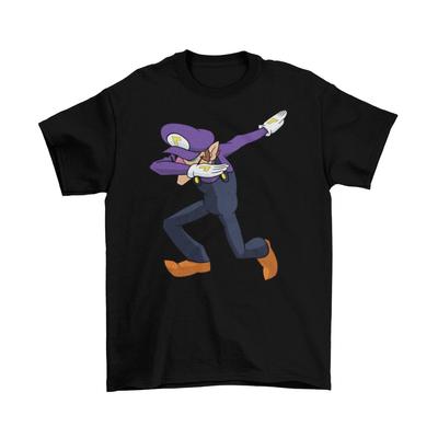 Maglietta Dabbing Waluigi Unisex Adulto Taglie Divertenti Mario Odyssey Nintendo Switch
