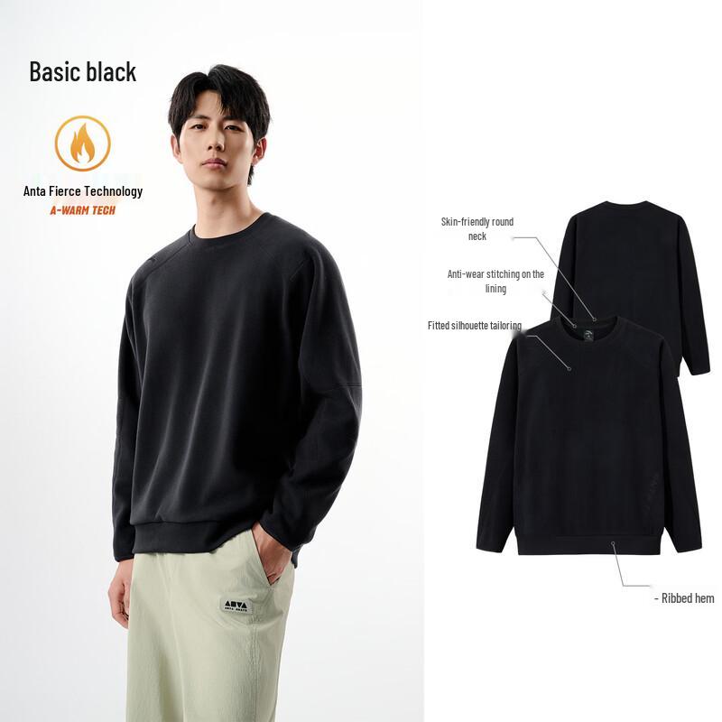 Anta Men s Winter Fleece Pullover Sweatshirt XL