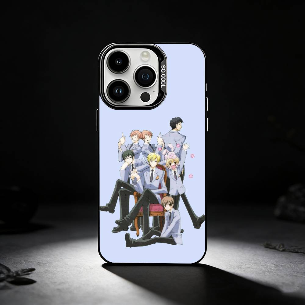 

O-Ouran High School Host Club Phone Case For iPhone 17,16,15,14,13,12,11 Plus,Pro Max,XS,Colored silver phone case iPhone17air