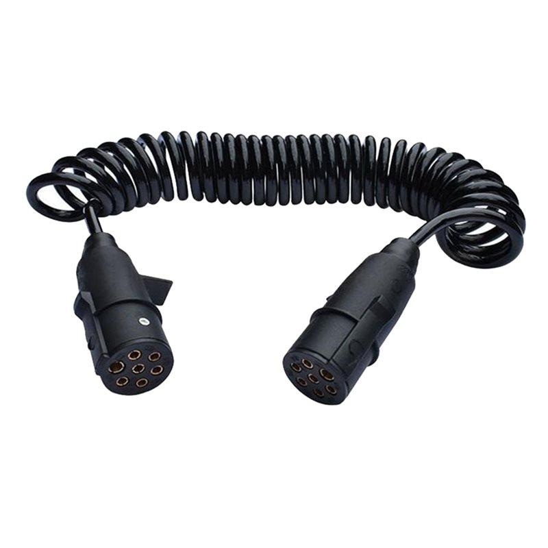 A82M-For Truck And Trailer Breakaway Electrical Plugs 7-Core Spiral Cable Semi-Trailer Connection Cable