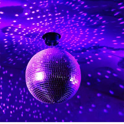 Skleněné zrcadlové koule Reflexní skleněné otočné zrcadlové koule závěsné zrcadlo disco koule 8 palců třpytivé skleněné zrcadlo disco koule
