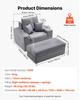 Chaise Lounge Chair, 1115 Mm Boneless Modular Chaise Lounge Indoor, Oversized Corduroy Reading Chair with Throw Pillows & Armrests, Deep Seat Sofa