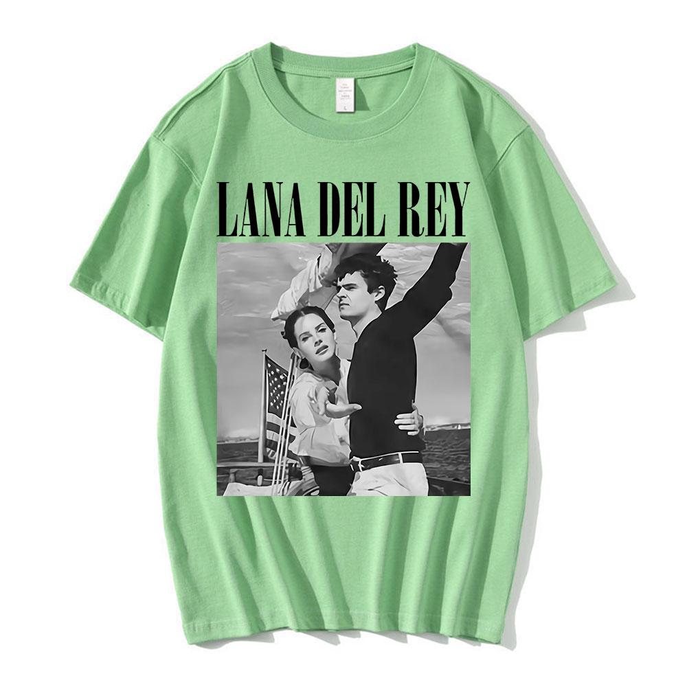 Rea 90-talssångerskan Lana Del Rey Ldr Segling Grafisk T-shirt Unisex Harajuku Herr Vintage Kortärmad T-shirt Oversized T-Shir