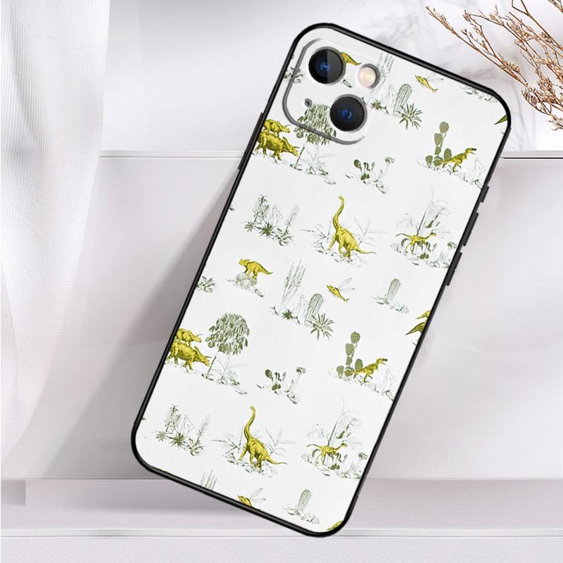 Dinosaur Pattern Shockproof Case For iPhone 17 16 Pro Max 11 14 15 Plus 12 13 Mini 16e 17 Air Phone Cover