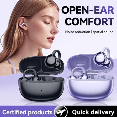 Wireless Bluetooth Translation Headset Ear Clip Type Ultra Long Life Conduction Sports Noise Reduction Bluetooth 5.4 Charging Type-C IPX5 Waterproof