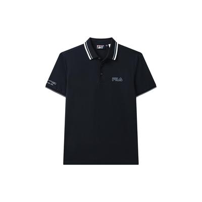 Letter Logo Printed Short Sleeve Polo Shirt Men Tops Legendary-Blue F11M328119FNV