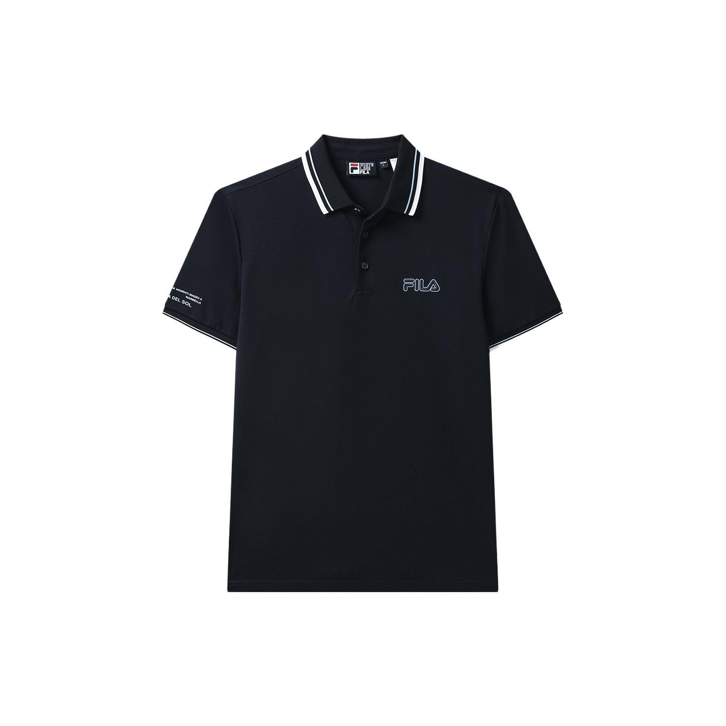 

FILA Letter Logo Printed Short Sleeve Polo Shirt Men tops Legendary-Blue F11M328119FNV M