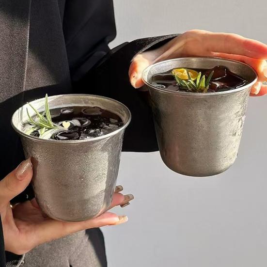 300ml 304 Nerezový hrnek na kávu Dvouvrstvý Vakuově izolovaný Utěsněný Cestovní hrnek Široké hrdlo Mladistvá Láhev na vodu