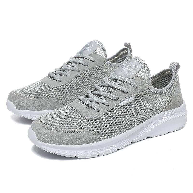 Summer and Autumn Hollow Sports Shoes Student Running Shoes Mesh Running Shoes Casual Lightweight Men's Shoes