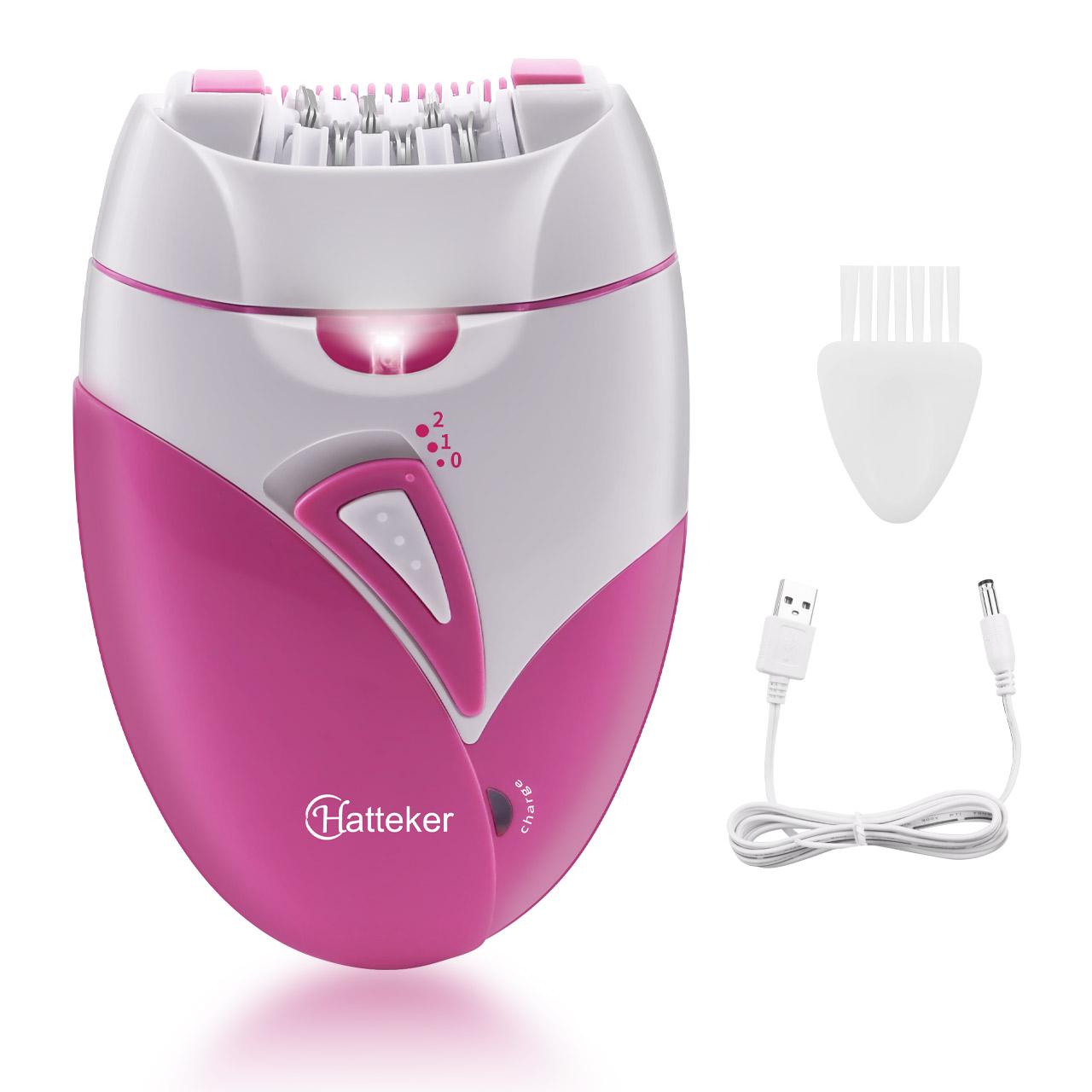 

Hatteker Electric Epilator for Women USB Rechargeable Full Body Hair Remover Facial Bikini Underarms & Legs Hair Removal