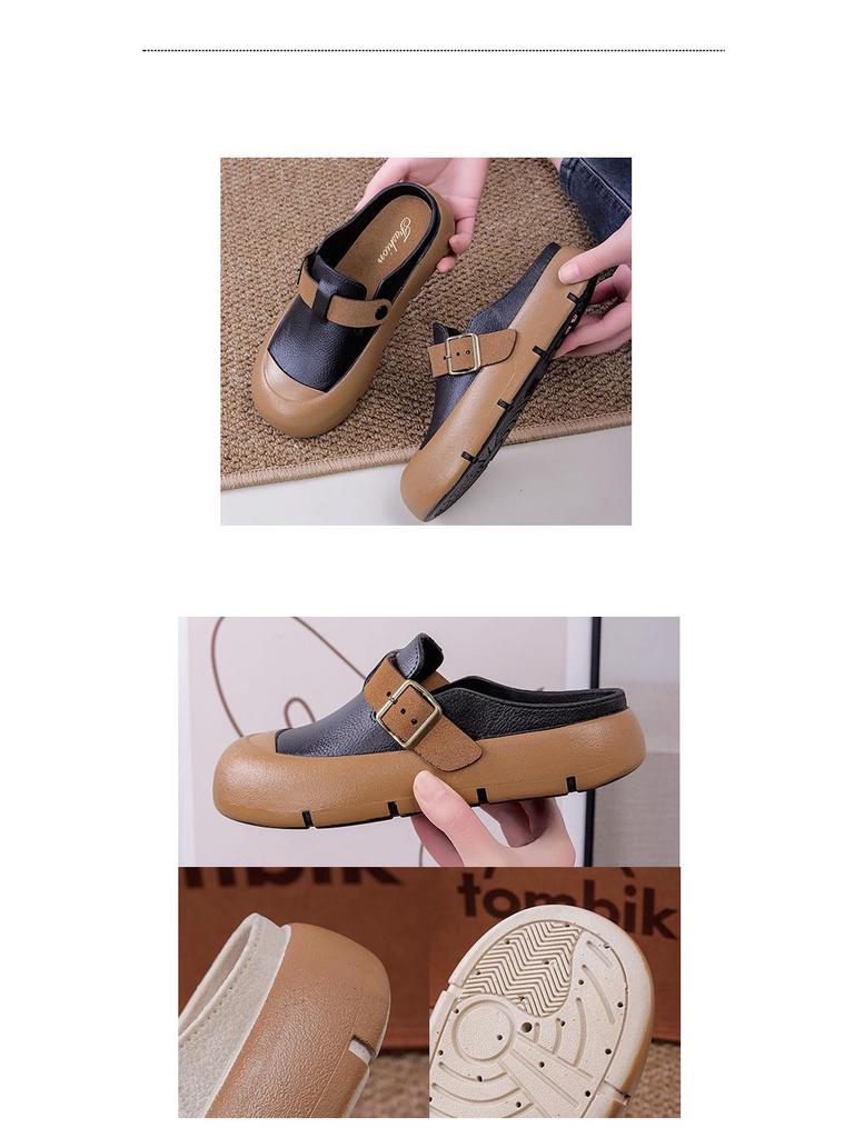 Women's Versatile Closed-Toe Non-Slip Thick Sole Autumn Sandals & Slippers