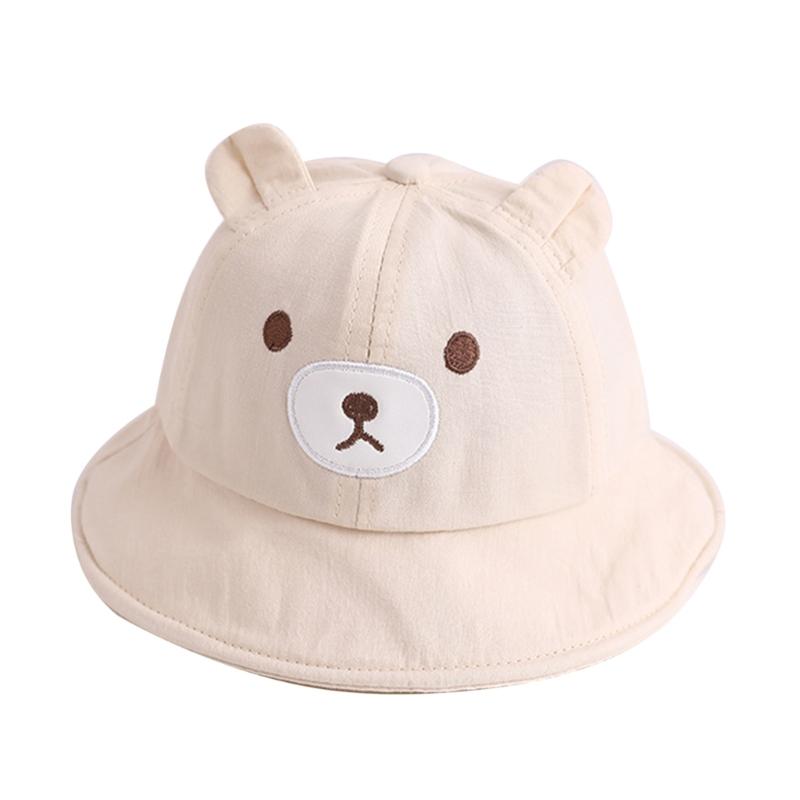 

Baby Fisherman Hat Wide Brimmed Bucket Hat for Toddler Girls Boys Sun-proof Infant Sun Hat Floppy Caps Baby Accessories 1 бежевый