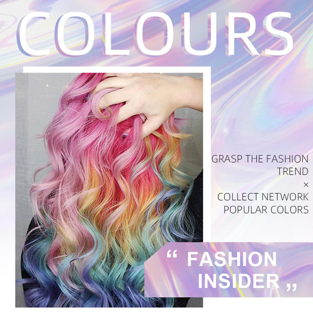 Bestauty   6Pcs x 15ml Hair Mascara Disposable Hair Dye Plant Extraction Easy Coloring Dual Porpose Colorful Mascara