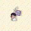 7pcs BTS Cartoon Rose Keychain, All Members' Design Pendant, Celebrity Merchandise Support Charm, ARMY Support Merchandise