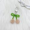 Lovely Crystal Cherry Keychain Practical Bag Charm Schoolbag Hanging Pendant Decor for Purse Bag Backpack Handbag Wallet