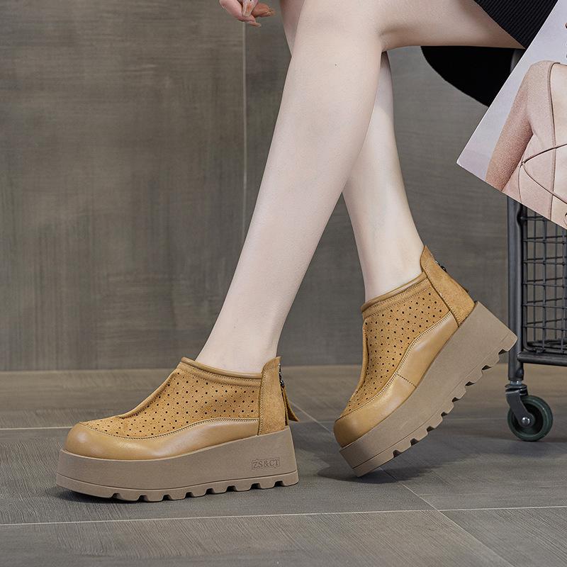 Spring and summer new hole casual sandals breathable thick sole heightening versatile hollow 16