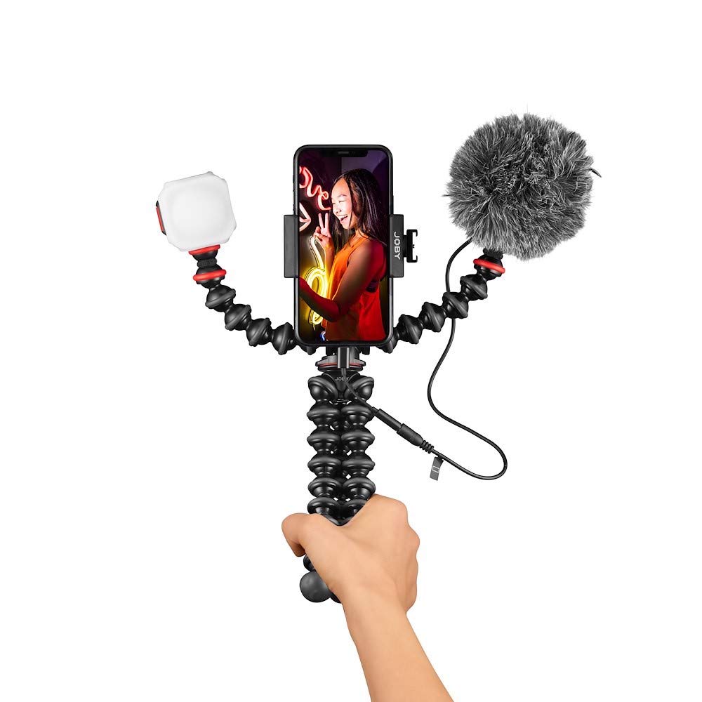 JOBY Gorillapod Mobile VLOG Kit Webo and Beamo Mini LED Flexible Smartphone Smartphone and Light for Video and Mobile Content Includes Beamo Mini LED
