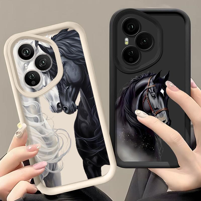 Creative Horse Pattern Phone Case For Honor 400 200 Pro Magic7 Lite X8c X9c Smart X6a X6b X6c Shockproof Soft TPU Silicone Cover