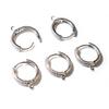 10pcs 15mm with Zircon Gold Silver Color Earring Hooks Leverback Open Loop DIY Earring Clips Clasp Jewelry Making Accessories
