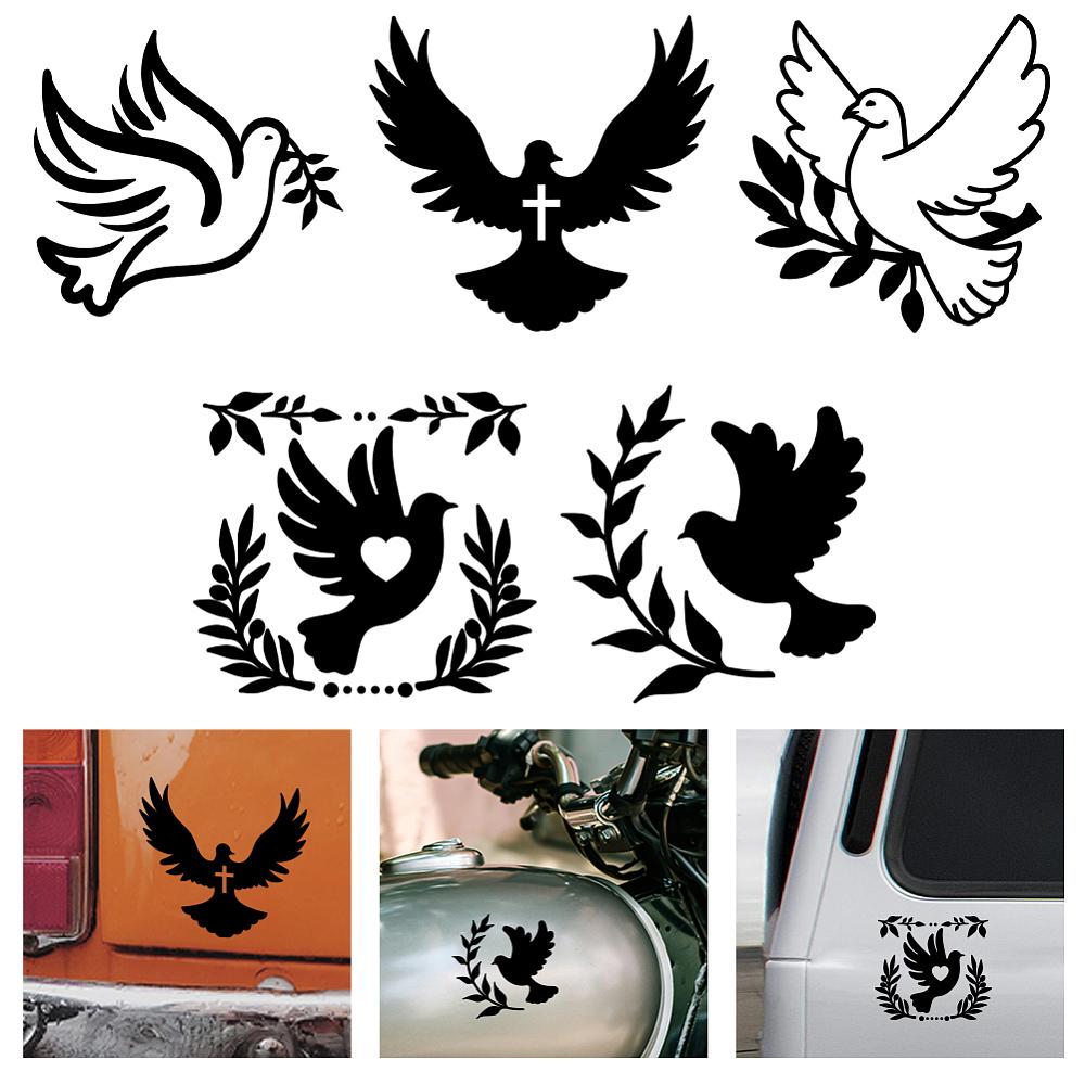 Plastic Reflective Vinyl Car Stickers Waterproof Decals for Vehicle Decoration Bird 148x155mm
