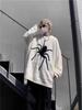 Unisex Plus Size American Retro Spider Sweater - High Street Autumn/Winter Style Mink Velvet Loose Knitwear