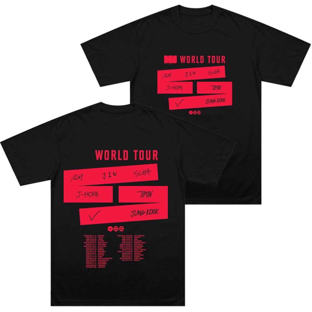 The 5th Album World Tour T Shirts 2026 New Y2k Fashion Cotton Tees Men Women Round Neck Short Sleeve Clothes