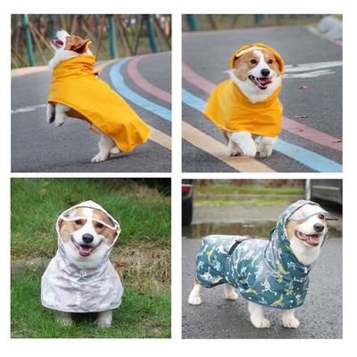 Outdoor PU Puppy Coat For Small Medium Large Dogs Hoody Dog Clothes Pet Supplies Dog Raincoat Pet Rain Jacket