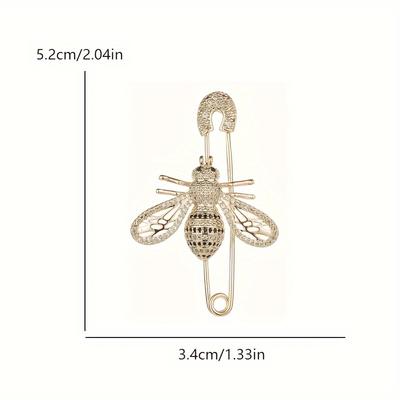 Broche Abeille Strass, Épingle Animale Élégante Et Mignonne, Matériau Strass Cristal, Accessoires Pour Femmes Broche de Col