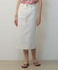 City Breeze Denim Long Skirt_White