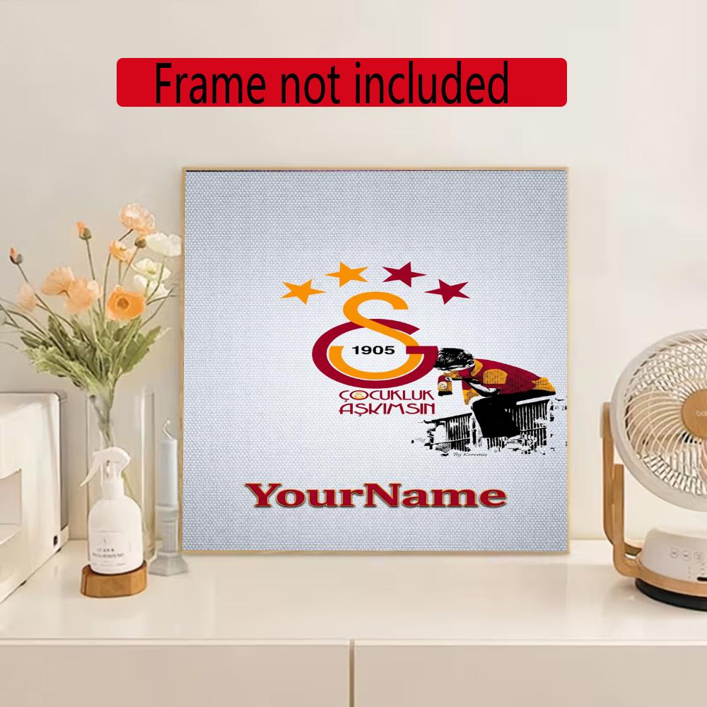 Galatasaray Personalized Name Diamond Paintings Mosaic Wall Round Diamond Art Painting Kits Embroidery Crystal Accessories Frameless